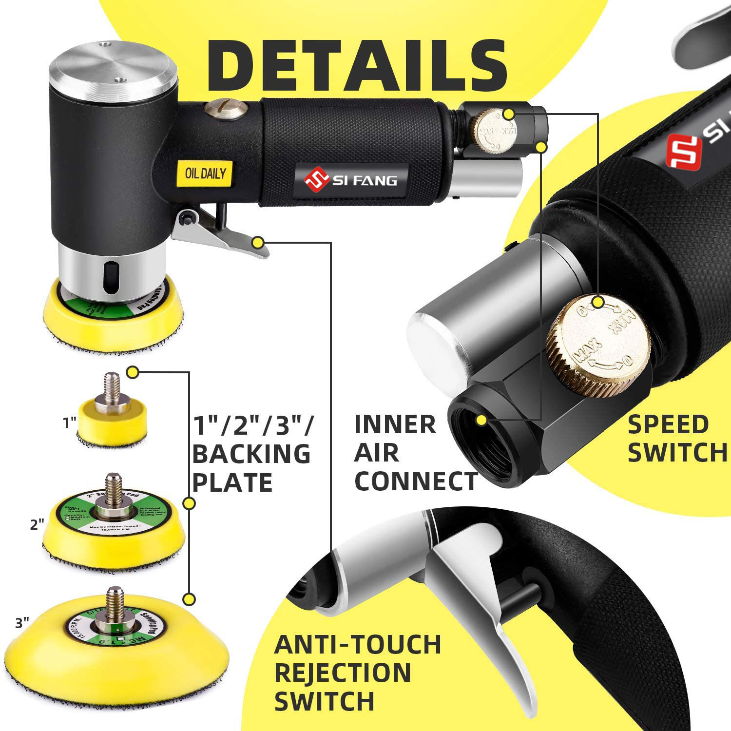 Orbit Air Sander Mini Pneumati - Orbital Polisher Da review and price