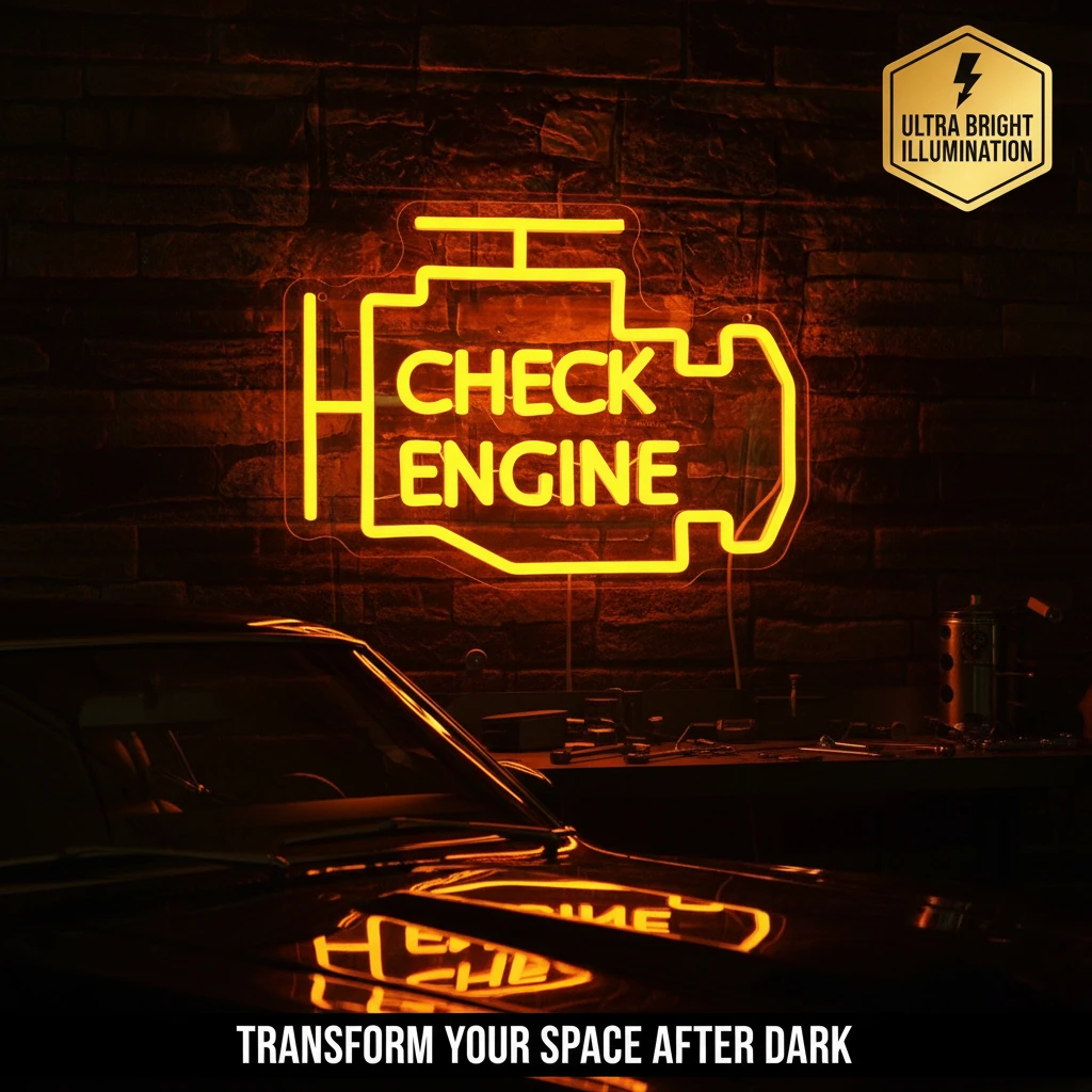 Check Engine  Neon LED Light – - Auto Repair Shop Open review and price