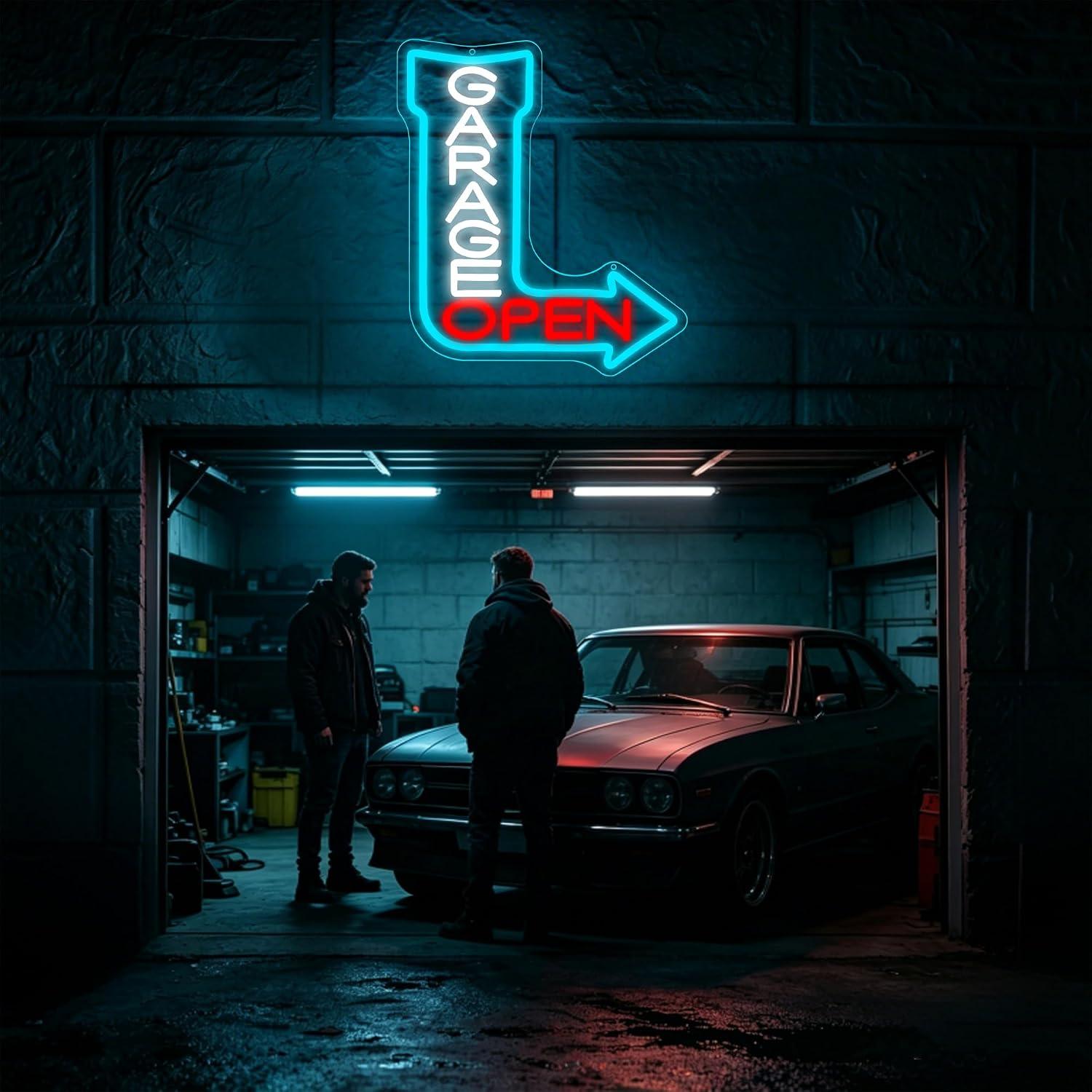 Garage Open Arrow Neon Sign Us - Auto Repair Shop Open review and price