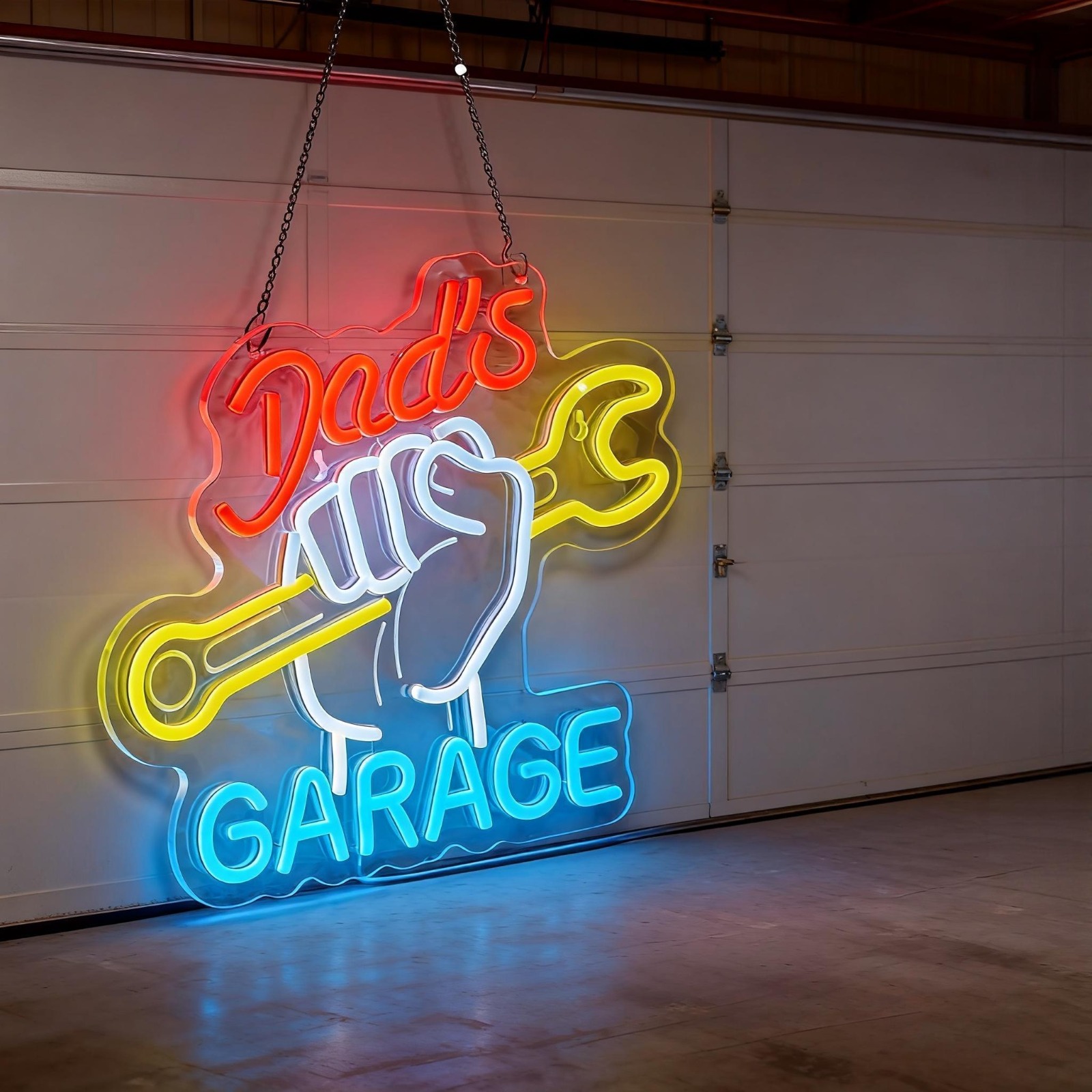 Dad's Garage Neon Sign LED Wal - Auto Repair Shop Open review and price